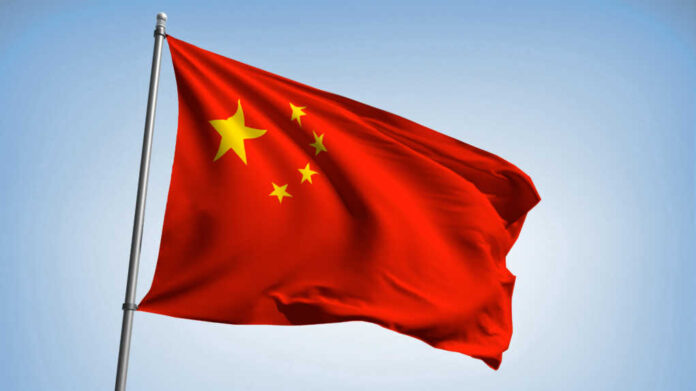 Waving,Flag,Of,China.,Beautiful,Flag,Of,The,People's,Republic