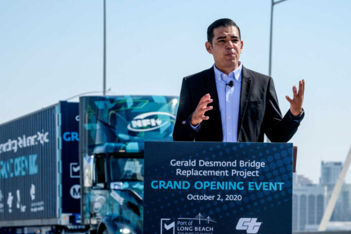 Mayor,Of,Long,Beach,Robert,Garcia,Speaks,During,The,Grand