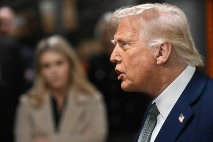 U.s.,President,Donald,Trump,Talks,To,Members,Of,The,Media