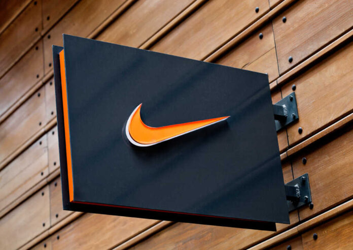 London,,Uk,-,June,02,,2017:,Nike,Logo,On,Black