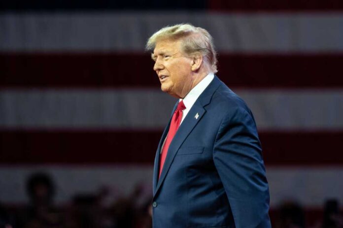 Former,President,Donald,J.,Trump,Arrives,On,Stage,During,Cpac