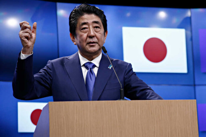 Japan's,Prime,Minister,Shinzo,Abe,Attends,A,Eu-japan,Summit,In