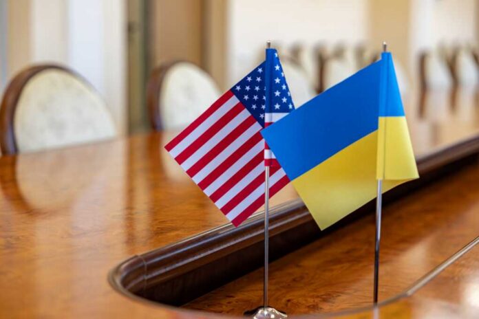 Flags,Of,United,States,And,Ukraine.,International,Negotiations.,Conclusion,Of