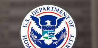 Seal of the U.S. Department of Homeland Security featuring an eagle and shield