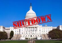 Immigration Showdown STALLS DHS Funding Again U.S. Capitol building with the word 'SHUTDOWN' superimposed in red