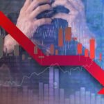 Outrage Erupts: Suspicious Trades Uncovered A stressed businessman holding his head with a downward stock market graph in the background