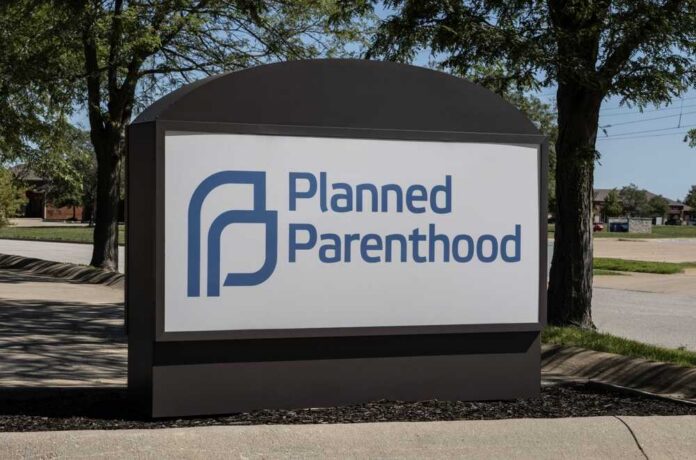 Sign for Planned Parenthood outside a healthcare facility