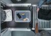 Items being screened at an airport security checkpoint