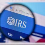 Close-up view of the IRS website interface