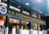Trump’s Denaturalization Machine Roars Back Entrance of the U.S. Citizenship and Immigration Services office with signage