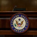 Partisan Power Play Locks In $70B Podium with the United States Senate seal in a formal setting