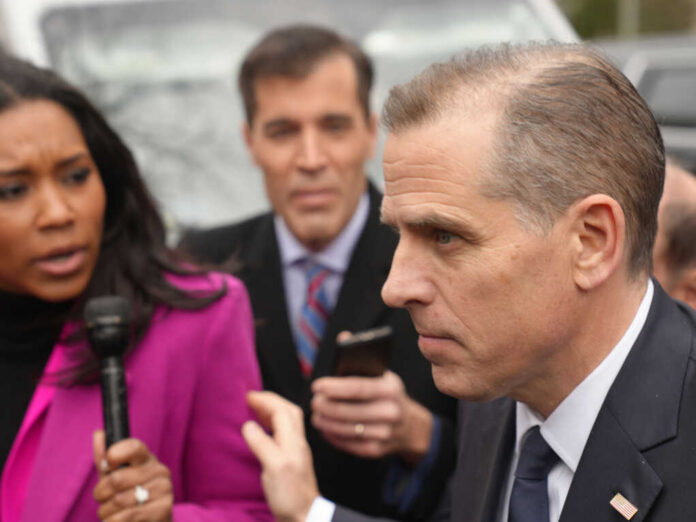 A journalist interviewing a political figure outdoors