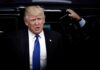 Trump Fires Back At America First Rebels man in suit stepping out of a vehicle