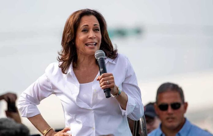 woman speaking into a microphone at an outdoor event