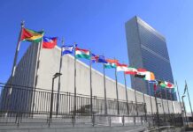 Trump’s Shock Move Freezes Brazil’s Envoy United Nations headquarters with member state flags