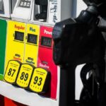 Gas Fantasy Collides With War Reality Gas pump with diesel, regular, plus, and premium fuel options