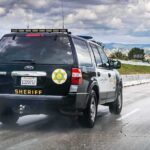 Sheriff SUV driving on a highway