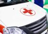ambulance hood with red cross symbol