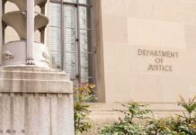 FBI Tracks Teen Case – Stops Deadly Upgrade Department of Justice building facade with stone sign and window