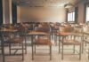 Shock Drop In Assault Resolutions Empty classroom with rows of wooden desks and chairs