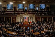 Massive Oversight Blitz Targets Trump Allies U.S. House chamber with lawmakers gathered before a session